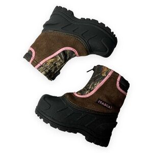 Itasca Girls Waterproof Snow Stomper Winter Boot Camouflage Pink Kids 9 READ